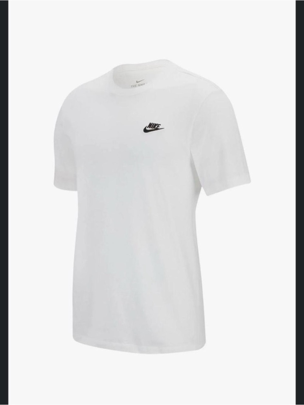 Nike Sportswear Club T-Shirt (White/Black, Size L)